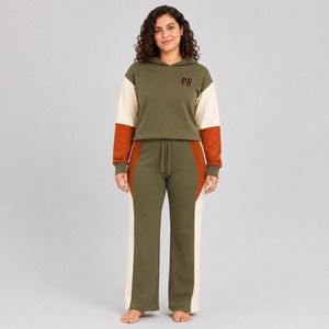 Fall Clothing Trendy <b>Women</b> <b>Sweatpants</b> and Hoodie Set Professional Factory Made Cotton Fleece Tracksuit For Ladies - Product Image 1