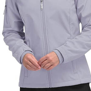 Chaqueta Softshell para Mujer, Cortavientos, con Cremallera Completa, Capucha, Cálida, Ligera, Impermeable, Ideal para Senderismo y Uso Diario - Product Image 4