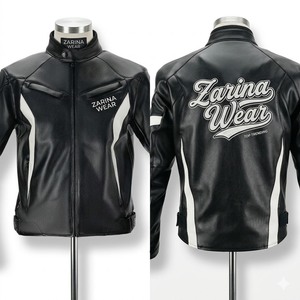 Veste en cuir PU pour homme, style vintage, veste de motard, streetwear personnalisé, fabricant en gros de vestes pour homme - Product Image 1