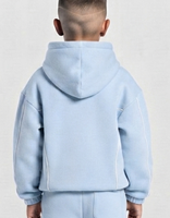 Ensemble de survêtement pour garçons, bleu ciel, coupe oversize, avec sweat à capuche en molleton de coton et pantalon de survêtement à jambes larges, personnalisable (Contrastline), Fabricant OEM & ODM