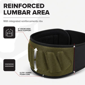 Cinturón de Levantamiento de Pesas de Alta Resistencia |   Cinturón de Soporte Lumbar de Cuero Ajustable para Levantamiento de Pesas |   Gimnasio, Sentadillas y Peso Muerto - Product Image 4