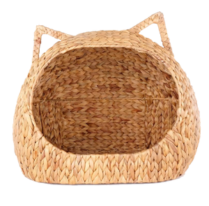Artex HaiNam Woven Fiber Cat <b>Bed</b> <b>Cave</b> Oval Solid Color Breathable Indoor All Seasons Cute Style for Cats - Product Image 1