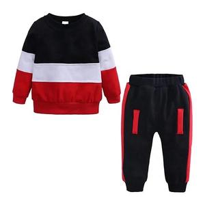 Conjuntos de ropa deportiva de invierno para niños, conjuntos personalizados de 2 piezas de algodón, sudadera con capucha, conjunto de ropa para niños pequeños y niñas - Product Image 1