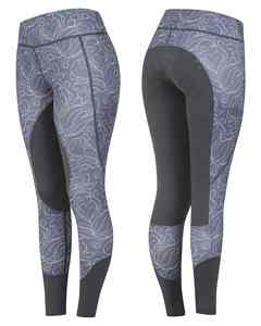 Pantalones de Equitación Híbridos de Tejido Suave que Combinan Protección con Máxima Transpirabilidad, Pantalones de Montar a Caballo con Estampado - Product Image 1