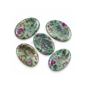 Smooth Ruby in Fuchsite Thumb Pocket <b>Worry</b> <b>Stone</b> Natural Polished Healing Crystal Bulk Wholesale Exporter Supplier - Product Image 1