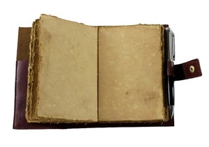 Rustic <b>Charm</b> With Decorative Faux Leather Strap <b>Stitched</b> On The Cover Adds Antique Magic To This Lovely Vintage Looking Journal - Product Image 4