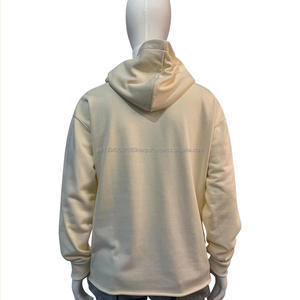 Sudaderas con capucha personalizadas informales para hombre Puños roscados de invierno de color sólido europeo y americano sin dobladillo sin bolsillos - Product Image 5