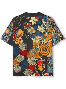 เสื้อเชิ้ตแขนสั้นลายดอกไม้สำหรับผู้ชาย ปกคอปก ผ้าโพลีเอสเตอร์ระบายอากาศ ทรงปกติ พิมพ์ลายดิจิทัลทั้งตัว เหมาะสำหรับฤดูร้อน - Product Image 2