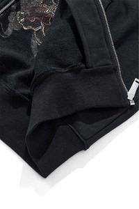 Sudadera con capucha con cremallera y bordado personalizado material de algodón suave costura duradera perfecta para los amantes de la moda y el uso diario - Product Image 6