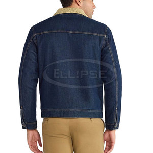 Fabricant pakistanais de manteaux en jean d'hiver pour hommes grandes tailles avec fermeture à boutons, style décontracté, imperméable et coupe-vent, 100% coton - Product Image 3