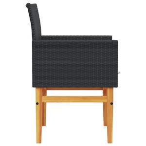 Silla de Jardín de Ratán PE Negra de Tamaño Estándar para Adultos - Product Image 6