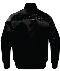 Vestes universitaires chauffantes écologiques en satin effet peau d'aigle Philadelphia, best-sellers de BLACK LAND INDUSTRIES, avec broderie frontale - Product Image 4