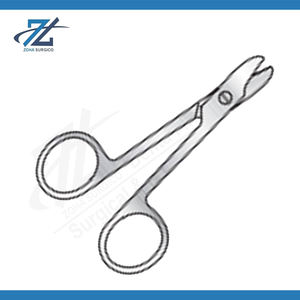 Ciseaux de coupe de fil manuels de haute qualité, 110 mm de long, en acier inoxydable chirurgical, instruments certifiés CE, fabriqués au Pakistan - Product Image 2