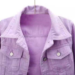Chaqueta Vaquera Corta Premium para Mujer, 100% Algodón, Chaqueta de Mezclilla Corta de Alta Calidad, Personalizada OEM - Product Image 5