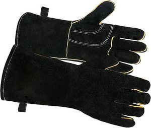 Premium Heavy Duty Breathable <b>Welding</b> Work <b>Gloves</b> Diamond Long Cuff Cowhide Leather Heat Resistant MIG <b>TIG</b> ARC <b>Welding</b> Grinding - Product Image 1
