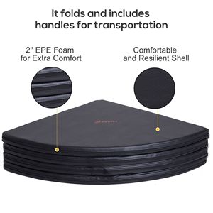 Portable 2'T X 5"W Foldable <b>Dance</b> <b>Pole</b> Crash Mat Lightweight Black for Round <b>Pole</b> <b>Dance</b> - Product Image 3