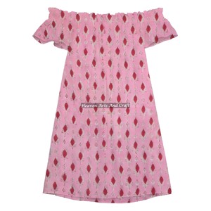 Vestido de Verano de Algodón para Vacaciones en la Playa, Vestido Casual con Hombros Descubiertos, Ropa Sexy para Mujer, Estampado a Mano - Product Image 5