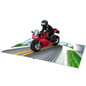 Custom Motorcycle Cityscape 3D Pop Up <b>Card</b> Digital Printed Wholesale Handmade Greeting <b>Card</b> Sports Theme Vietnam Manufacturer - Product Image 4