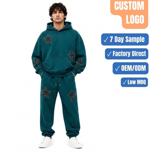 Ensemble survêtement homme : sweat à capuche et pantalon de jogging, impression personnalisée, couleur personnalisée, commande en gros - Product Image 1