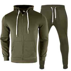 Survêtements de sport en molleton technique de qualité supérieure pour hommes, ensemble deux pièces, coupe classique - Product Image 4