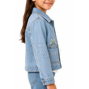 Veste en jean en coton pour enfants, mode hiver, pour garçons et filles, design élégant, respirante, légère, pour l'école, les activités de plein air et les tenues décontractées - Product Image 4