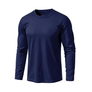 Productos Más Vendidos al por Mayor, Ropa para Hombre, Camiseta Personalizada de Manga Larga Lisa, Camiseta de Poliéster de Secado Rápido para Hombre - Product Image 4