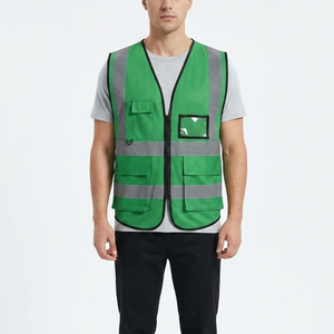 Gilet de sécurité haute visibilité pour travaux de construction, respirant, réfléchissant, pour travailleurs routiers, avec plusieurs poches - Product Image 1