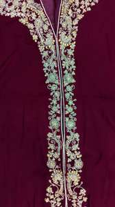 Conjunto Salwar-Kameez de Diseño Moderno con Bordado y Pedrería en Georgette Sintético, con Dupatta y Koti, Especial para Eid, Proveedor Mundial - Product Image 6