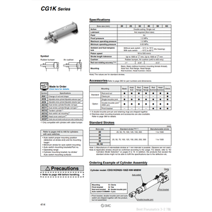 Cylindre pneumatique SMC CDG1KBN63-30Z produit de cylindres de haute qualité - Product Image 3