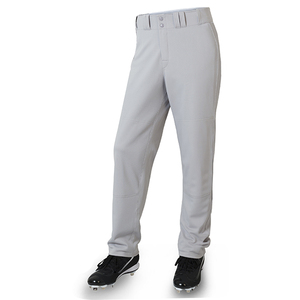 Men's Gray Baseball Pants Button Fly Regular Fit Breathable Polyester Solid Color With <b>Pockets</b> All Seasons Apparel - Product Image 5