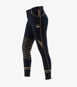 Leggings d'équitation pour femmes avec grip en silicone, respirants, extensibles, design sportif - Product Image 1