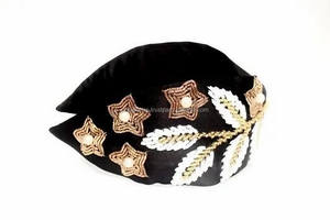 Diadema de Lujo con Diseño de Hojas Navideñas Brillantes, Personalizada, Anudada, de Alta Calidad, Estilo Americano, 13 cm, para Mujeres y Niñas - Product Image 2
