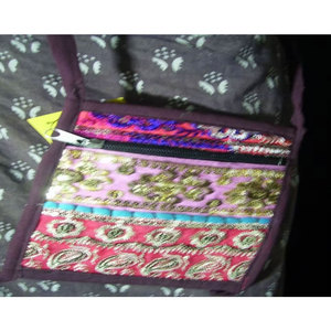 Sac de transport en toile à fermeture éclair pour femme, pochette bandoulière ethnique pour téléphone portable, imprimé traditionnel, pour l'extérieur - Product Image 4