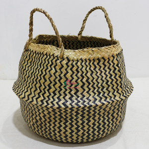 Panier de rangement pliable en feuilles de palmier naturelles, écologique et tendance, pour articles divers - Product Image 3