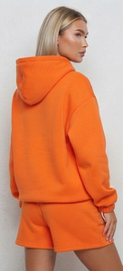 Conjunto de Sudadera con Capucha y Pantalones Cortos de Felpa de Algodón para Mujer, Estampado Personalizado, Ajuste Holgado, Otoño, Peso Pesado - Product Image 4