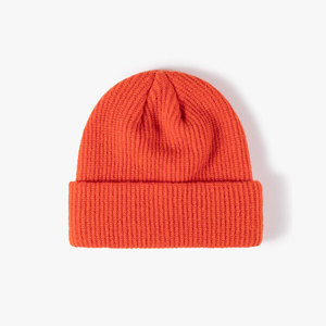 Gorro de Punto Unisex Negro, 100% Acrílico, Invierno, Casual, para Adultos, 58-60CM, Color Sólido, Diseño con Borde, para Exteriores, 2027 - Product Image 5