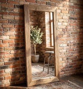 Handmade Rustic Reclaimed <b>Chestnut</b> Wood Mirror - Product Image 5