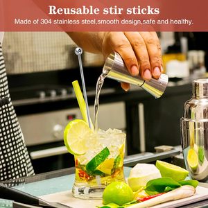 Articles les plus vendus : Agitateurs à café en acier inoxydable, bâtonnets à mélanger les boissons, agitateurs à cocktails, bâtonnets à mélanger pour smoothies et café - Product Image 2