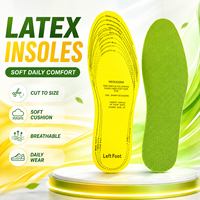 Semelles intérieures de sport en coton et latex, respirantes, absorbant la transpiration, anti-odeur, coussinets confortables pour hommes et femmes