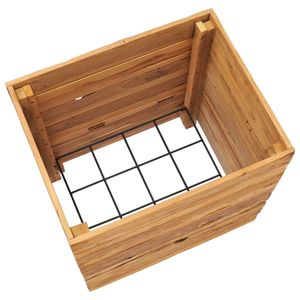 Macetas y jardineras elevadas de madera de teca reciclada y acero, varian de pieza a pieza - Product Image 5