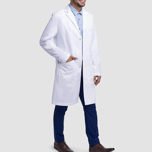 <span class=keywords><strong>Camice</strong></span> da laboratorio con scollo a V per <span class=keywords><strong>uomo</strong></span>, con 2 tasche laterali, comodo, resistente, elasticizzato, per uso ospedaliero. - Product Image 2