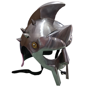 หมวกนักรบโรมัน กลาดิเอเตอร์ เหล็กกล้าอ่อน ป้องกันเต็มหน้า สำหรับคอสเพลย์ ชุดแสดงประวัติศาสตร์ ของสะสม และของตกแต่งบ้าน - Product Image 2