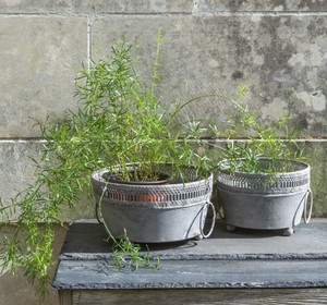 Macetas de Jardín Redondas de Metal Galvanizado, Hechas a Mano, con Acabado Blanco, de Tamaño Personalizado, para Uso en Exteriores - Product Image 4
