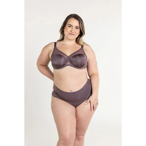 Women's <b>Wire</b>-Free Full Cup <b>Bra</b> Solid Color Adjustable Straps Racerback Closure Comfort-Fit Seamless Knitted - Product Image 4