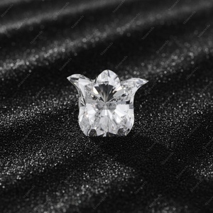 เพชรรูปทรงดอกทิวลิปที่สวยงามได้รับการรับรองจาก VS1 0.5CT VVS CVD HPHT สีสันสดใสจากอินเดียขายส่ง - Product Image 3