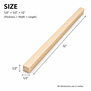 Hardwood Square Dowels Solid Wood Engraved Carved Durable <b>Freestanding</b> Sticks Decorative Structural Applications Wholesale DIY - Product Image 2