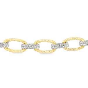 Wholesale Diamond Chain Link <b>Bracelets</b> Pave Set Luxury Adjustable Thick Statement Stacking <b>Bracelets</b> 10K 14K 18K Real <b>Solid</b> Gold - Product Image 1
