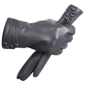 Classic Style Winter Leather <b>Gloves</b> Durable Eco-Friendly Lightweight <b>Touchscreen</b> Design Flexible Fit for Fashion Casual Wear - Product Image 1
