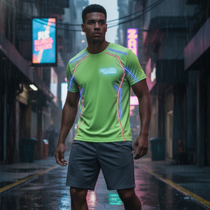 Camiseta de entrenamiento barata al por mayor, 100% poliéster, tela interlock, uniformes deportivos para entrenamiento en equipo, gimnasio, club de fitness - Product Image 6