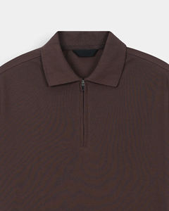 Camisa Formal para Hombre con Logotipo Personalizado, Cuello con Cremallera, 100% Algodón Jersey, Manga Corta, Tallas Grandes, OEM ODM - Product Image 3